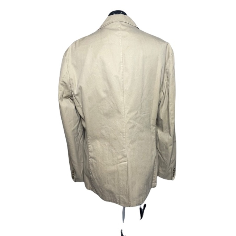J.Crew Large Tall khaki 2 button 100% cotton fully lined mens blazer - Picture 3 of 10